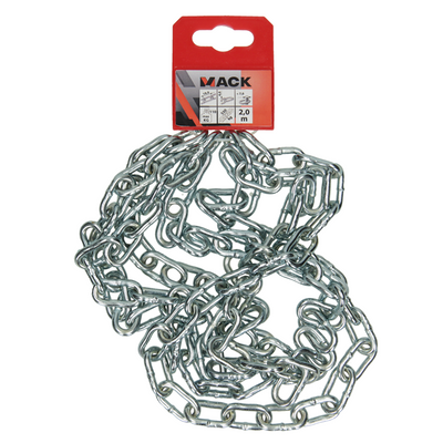 Mack 1004996 - maillon de chaîne court din5685-2ø 4mm l 19mm 2m wwl 80 kg | 5 pièces