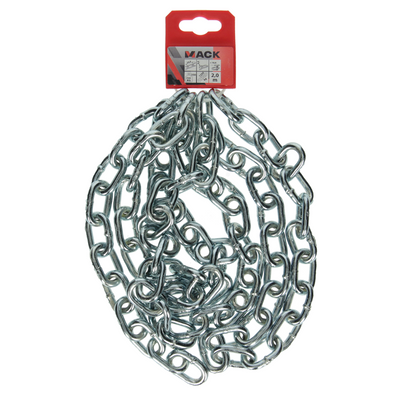 Mack 1004998 - maillon de chaîne court din5685-2ø 6mm l 24mm 2m wwl 160 kg | 5 pièces
