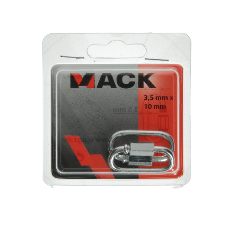 Mack 1006842 - 2 maillons vides galvanisés + écrou bl 3.5mm | 5 pièces