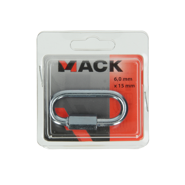 Mack 1006844 - 1 maillon vide galvanisé + écrou bl 6mm | 5 pièces