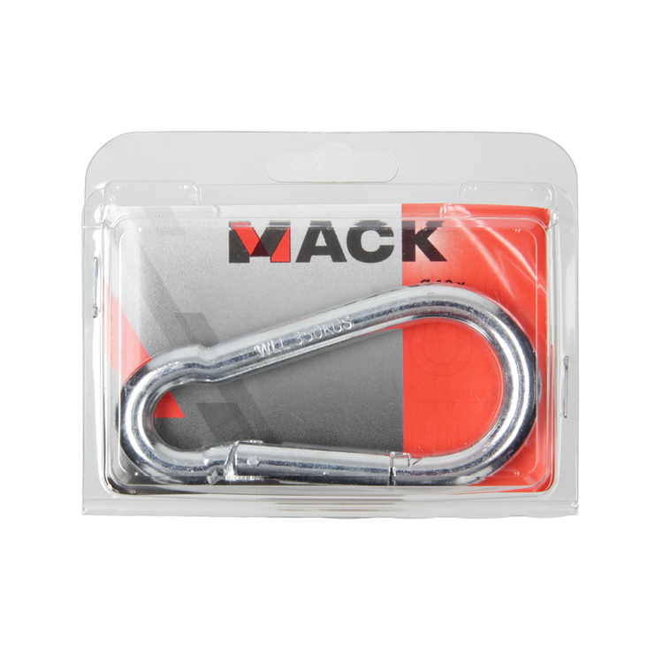 Mack 1006850 - 1 mousqueton + ressort galvanisé bl 100x10mm | 5 pièces
