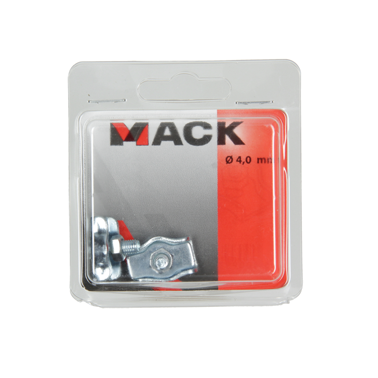 Mack 1006863 - 2 serre-fils en acier simplex galvanisé 4mm bl | 5 pièces
