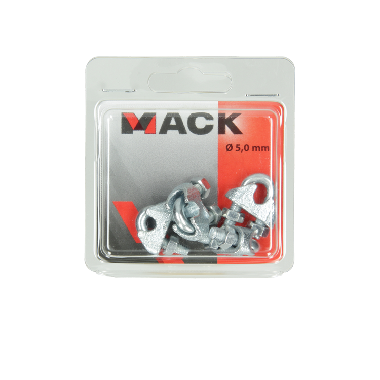 Mack 1006865 - 4 serre-fils en acier crosby galvanisé 5mm bl | 5 pièces