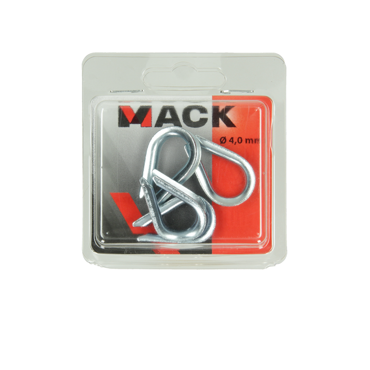 Mack 1006869 - 4 manchons galvanisés bl 4mm | 5 pièces