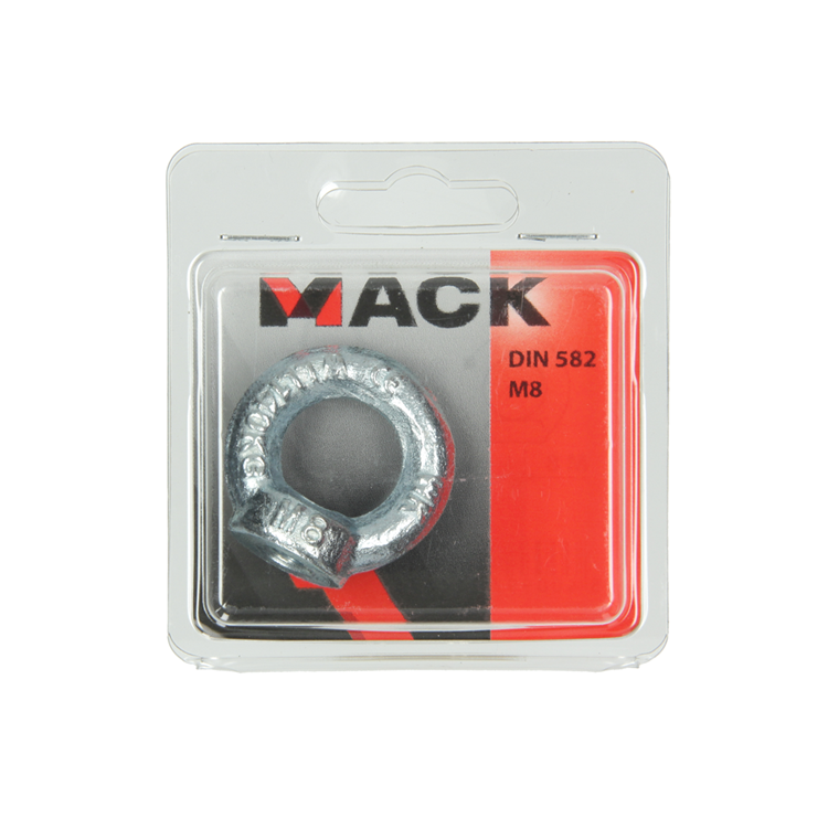 Mack 1006884 - 1 bague écrou galvanisé din 582 m8 bl | 5 pièces