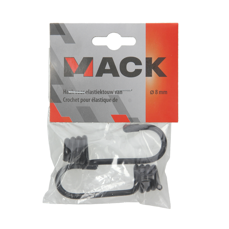 Mack 1006911 - 2 crochets pour corde élastique 8mm | 5 pièces