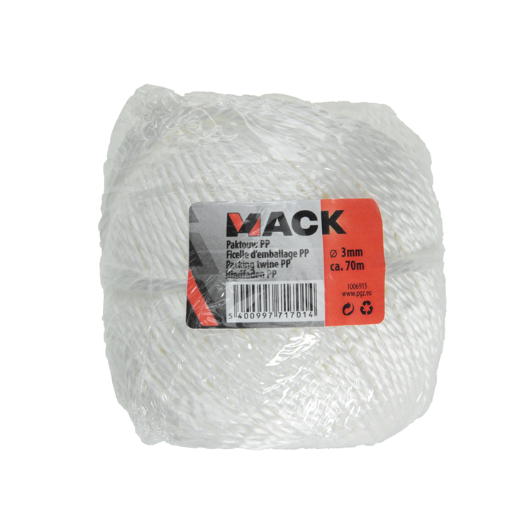 Mack 1006915 - corde d'emballage pp 3mm environ. 70m | 10 pièces
