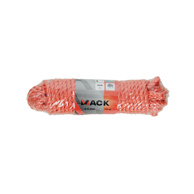 Mack 1006918 - fil pp torsadé orange 6mm 10m | 5 pièces