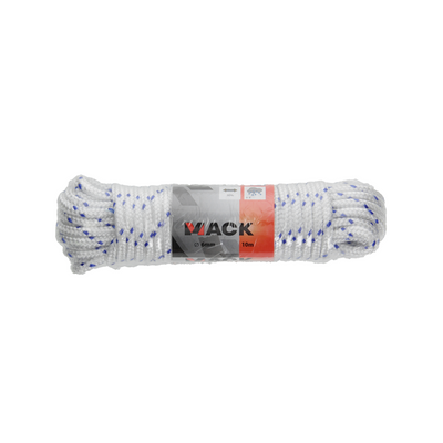 Mack 1006921 - pp tressé blanc bleu fil 6mm 10m | 5 pièces