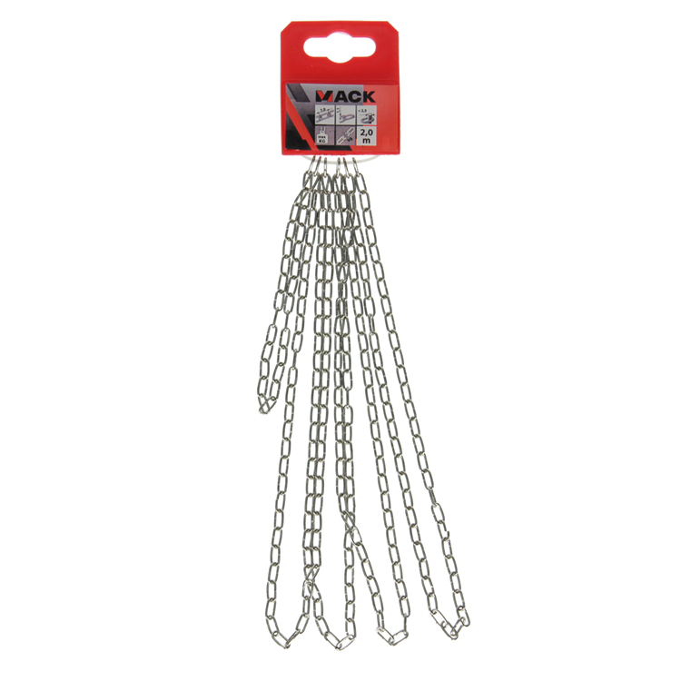 Mack 1006933 - chaîne coucou nickelé ø 1,1mm l 7mm 2m | 5 pièces