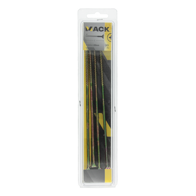 Mack 1006980 - vis pour panneaux d'aggloméré avec tête galvanisée jaune 4pcs 6 x 200mm | 5 pièces