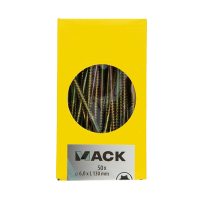 Mack 1006992 - écriture sur puce. vzkop-selfb jaune galvanisé 50pcs 6 x 130mm | 3 pièces