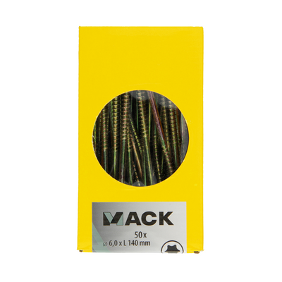 Mack 1006993 - écriture sur puce. vzkop-selfb jaune galvanisé 50pcs 6 x 140mm | 3 pièces