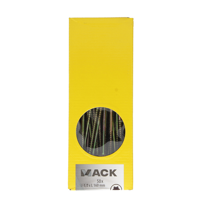Mack 1006994 - puce plsrf. vzkop-selfb jaune verz. 50 pièces 6 x 160 mm | 2 pièces