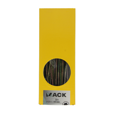 Mack 1006995 - puce plsrf. vzkop-selfb jaune galvanisé 50pcs 6 x 180mm | 1 pièce