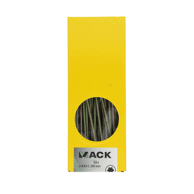 Mack 1006996 - écriture sur puce. vzkop-selfb jaune galvanisé 50pcs 6 x 200mm | 1 pièce