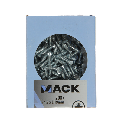 Mack 1007009 - autotaraudeur. vis tête bvz 200 200 pcs 4,8x19mm | 5 pièces