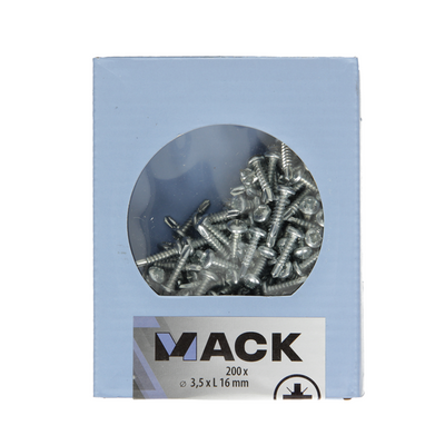 Mack 1007011 - culasse à vis auto-aléseuse 200 200 pcs 3,5x16mm | 5 pièces