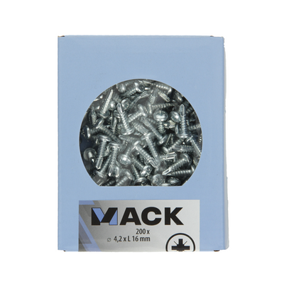 Mack 1007012 - culasse à vis auto-perceuse 200 200 pcs 4,2x16mm | 5 pièces