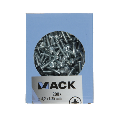 Mack 1007014 - culasse à vis auto-aléseuse 200 200 pcs 4,2x25mm | 5 pièces