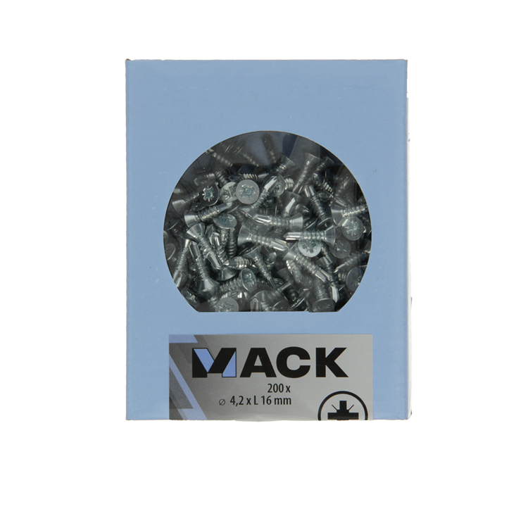 Mack 1007017 - vis auto-perceuse tête vz 200 200 pcs 4,2x16mm | 5 pièces