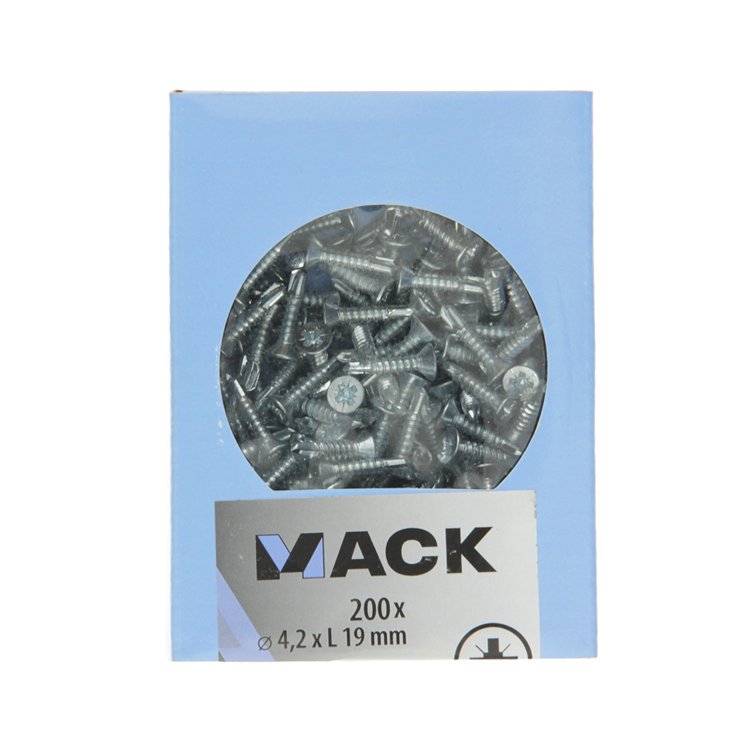 Mack 1007018 - vis auto-perceuse tête vz 200 200 pcs 4,2x19mm | 5 pièces