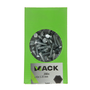 Mack 1007027 - boulon fileté à bois en acier galvanisé 200 pcs 6 x 25 mm | 3 pièces - afbeelding 2