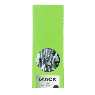 Mack 1007047 - boulon fileté à bois en acier galvanisé 40 pièces 10 x 120 mm | 1 pièce