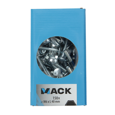Mack 1007051 - boulon à bois + écrou galvanisé 150 pcs 6 x 40 mm | 2 pièces