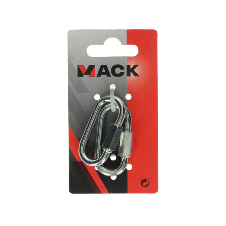 Mack 1008453 - 2 maillons vides + écrou 5mm galvanisé | 10 pièces