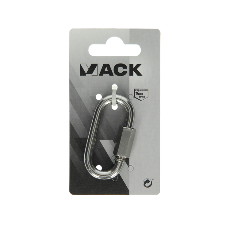 Mack 1008457 - 1 maillon vide + écrou 6mm inox | 10 pièces