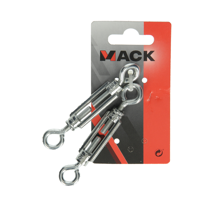 Mack 1008470 - 2 tendeurs 2 yeux m5 x 50mm galvanisé | 10 pièces