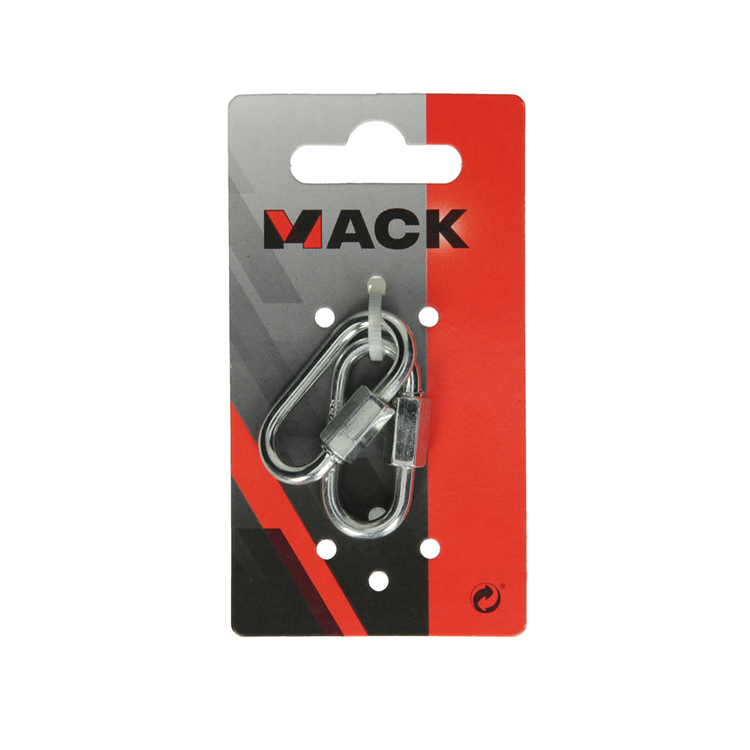 Mack 1008488 - 2 maillons vides + écrou 4mm galvanisé | 10 pièces