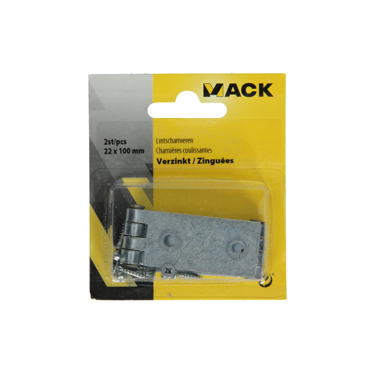 Mack 1013482 - 2 charnières à ruban galvanisé h 22 x l 100 mm | 5 pièces