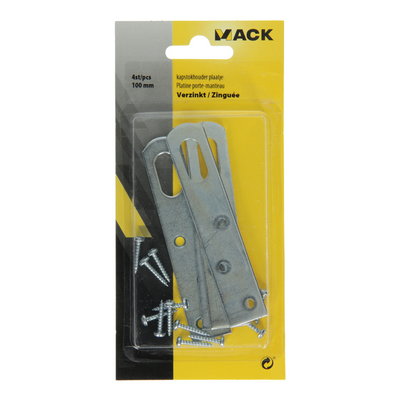 Mack 1013286 - 4 œillets de crémaillère galvanisés 100 mm | 5 pièces