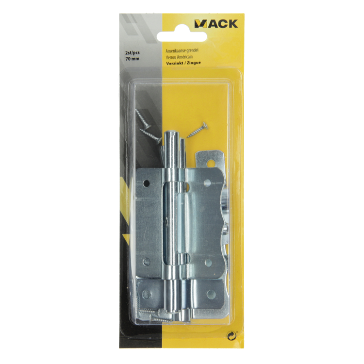 Mack 1015939 - 2 loquets américains galvanisés a 70 - b 45 mm | 5 pièces