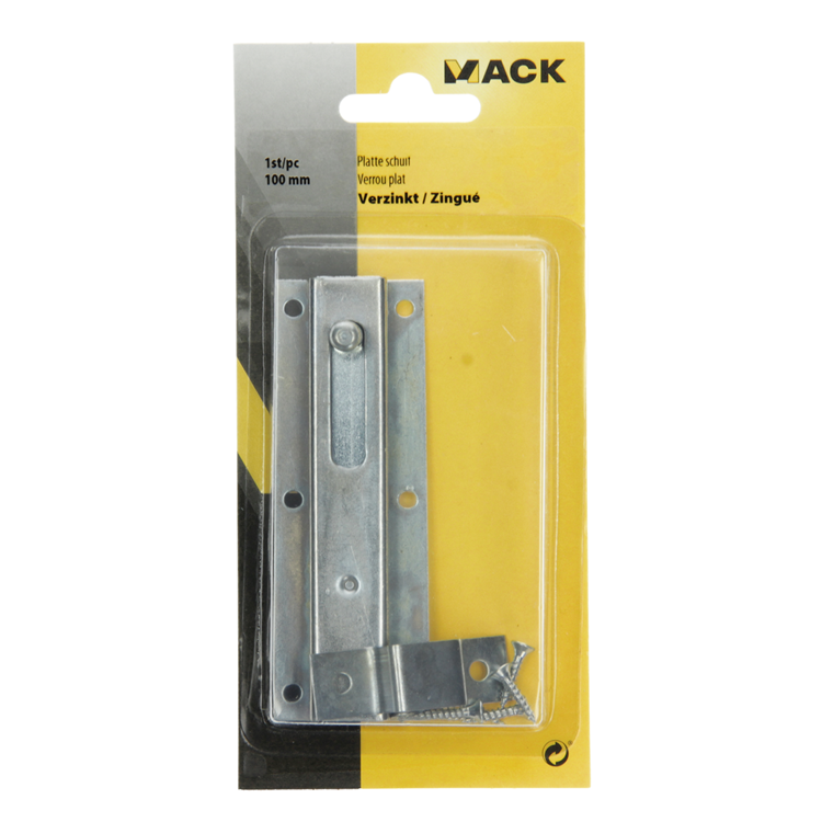 Mack 1013278 - 1 glissière plate galvanisée a 100 - b 25 mm | 5 pièces