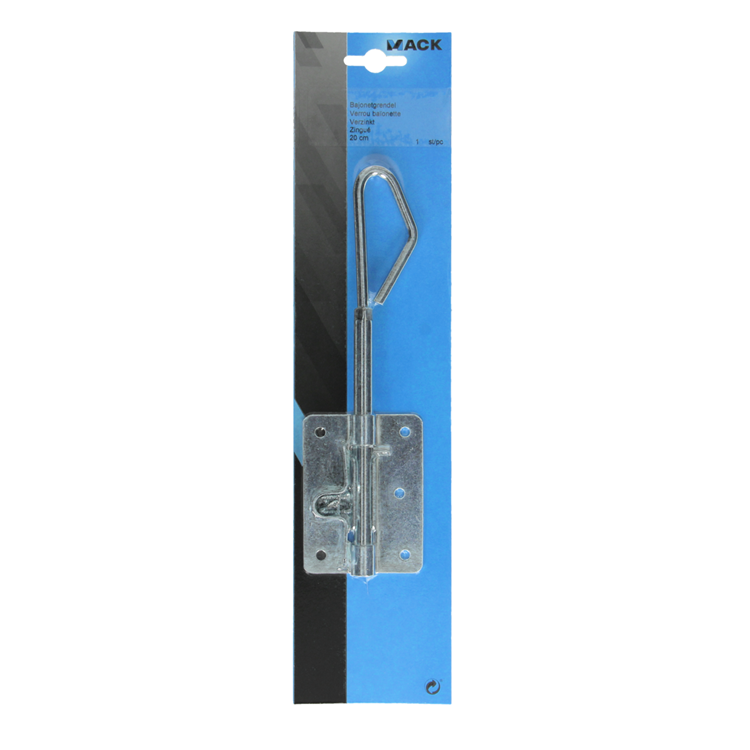 Mack 1015869 - 1 loquet à baïonnette galvanisé 20cm | 5 pièces