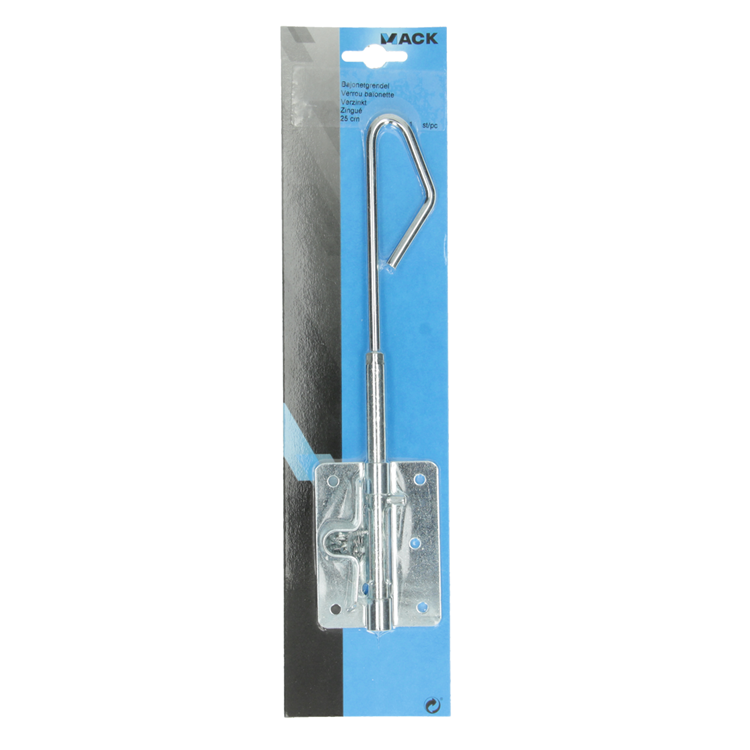 Mack 1015870 - 1 loquet à baïonnette galvanisé 25cm | 5 pièces