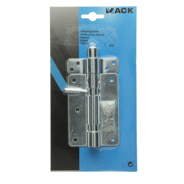Mack 1015860 - 1 pêne pour cadenas galvanisé 100mm 1018 | 5 pièces