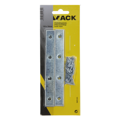 Mack 1013290 - 8 plaques de liaison galvanisées 150x18mmx2mm | 10 pièces