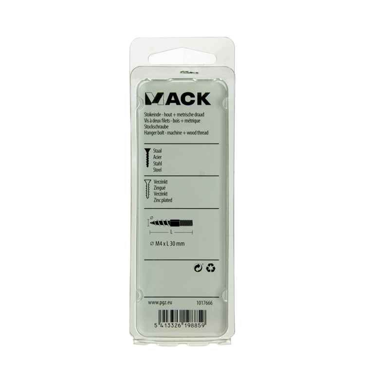 Mack 1017666 - embout bois + mètre. fil cond. 8 pièces m4x30 | 10 pièces