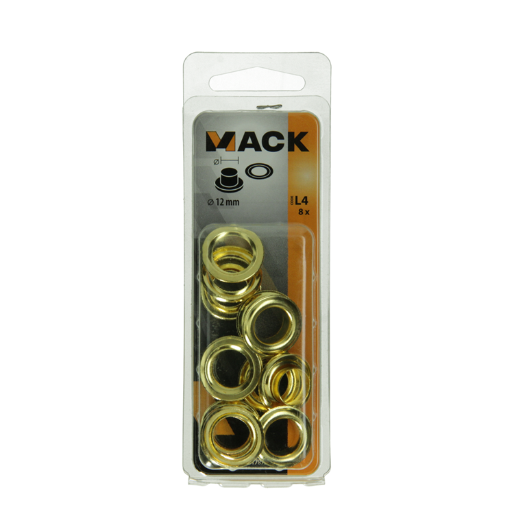 Mack 1017875 - anneaux de voile en laiton 8 pcs 12mm | 10 pièces