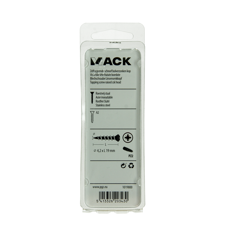 Mack 1019800 - vis autotaraudeuse à bille f. heada2 10 pièces 4,2 x 19 mm | 10 pièces
