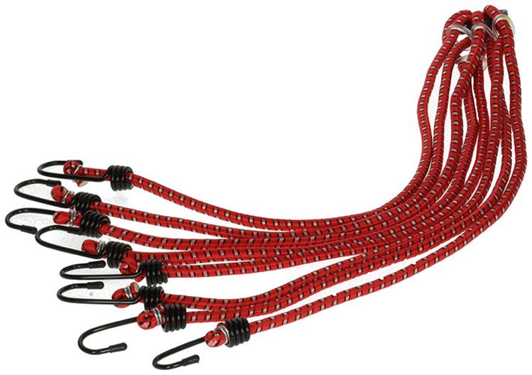 Mack 1006829 - sangle élastique 8 crochets rouge | 5 pièces