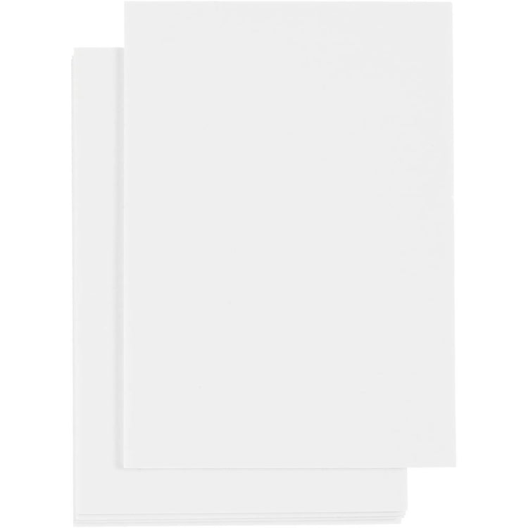 Blocs de mousse 3D, a6, feuille 105x148 mm, épaisseur 2 mm, blanc, 5 feuilles 1 boîte