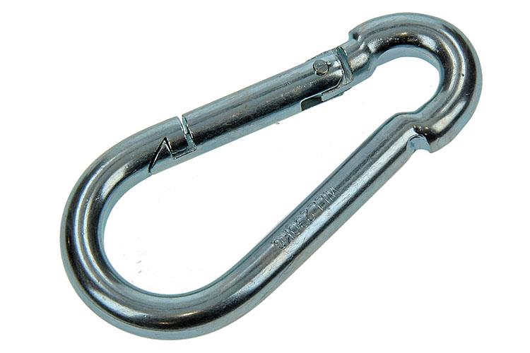 Mack 1006849 - 1 mousqueton + ressort galvanisé bl 80x8mm | 5 pièces