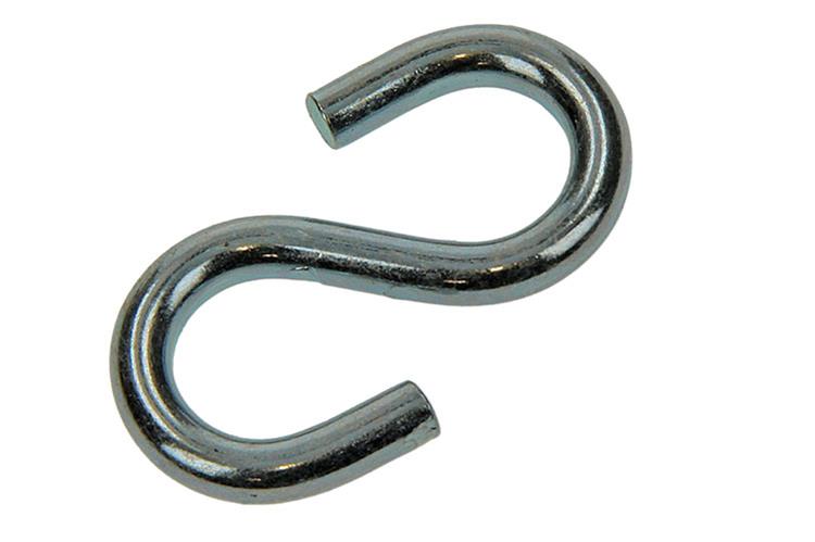 Mack 1006853 - 2 crochets en S ouverts galvanisés bl 5.0x45mm | 5 pièces