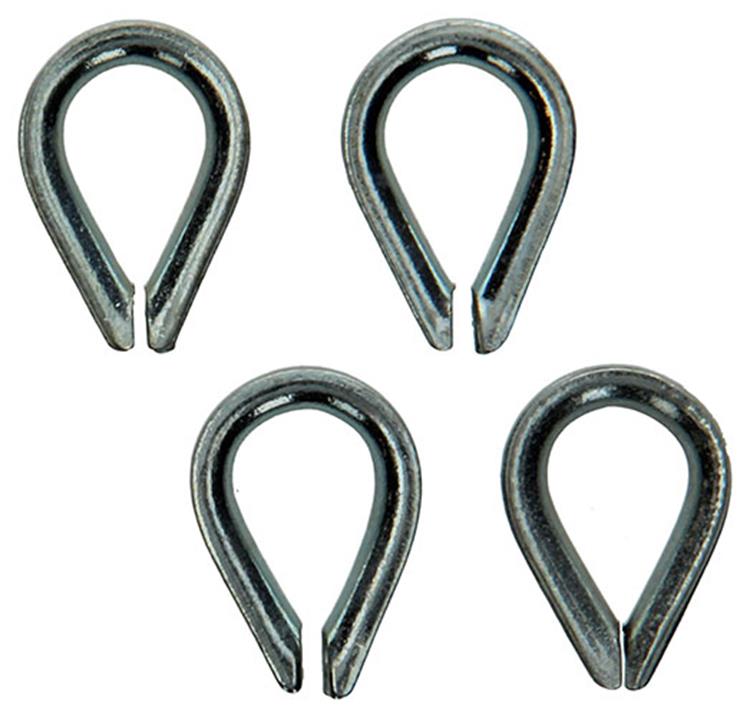 Mack 1006869 - 4 manchons galvanisés bl 4mm | 5 pièces