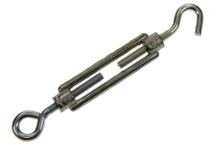 Mack 1006871 - 2 tendeurs : oeil + crochet galvanisé m5x70mm bl | 5 pièces